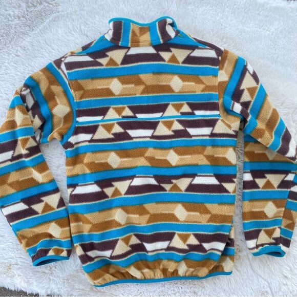 PATAGONIA Houdini Geometric Aztec Fleece Snap-T Synchilla Pullover Sweater Sz. S - Picture 3 of 5